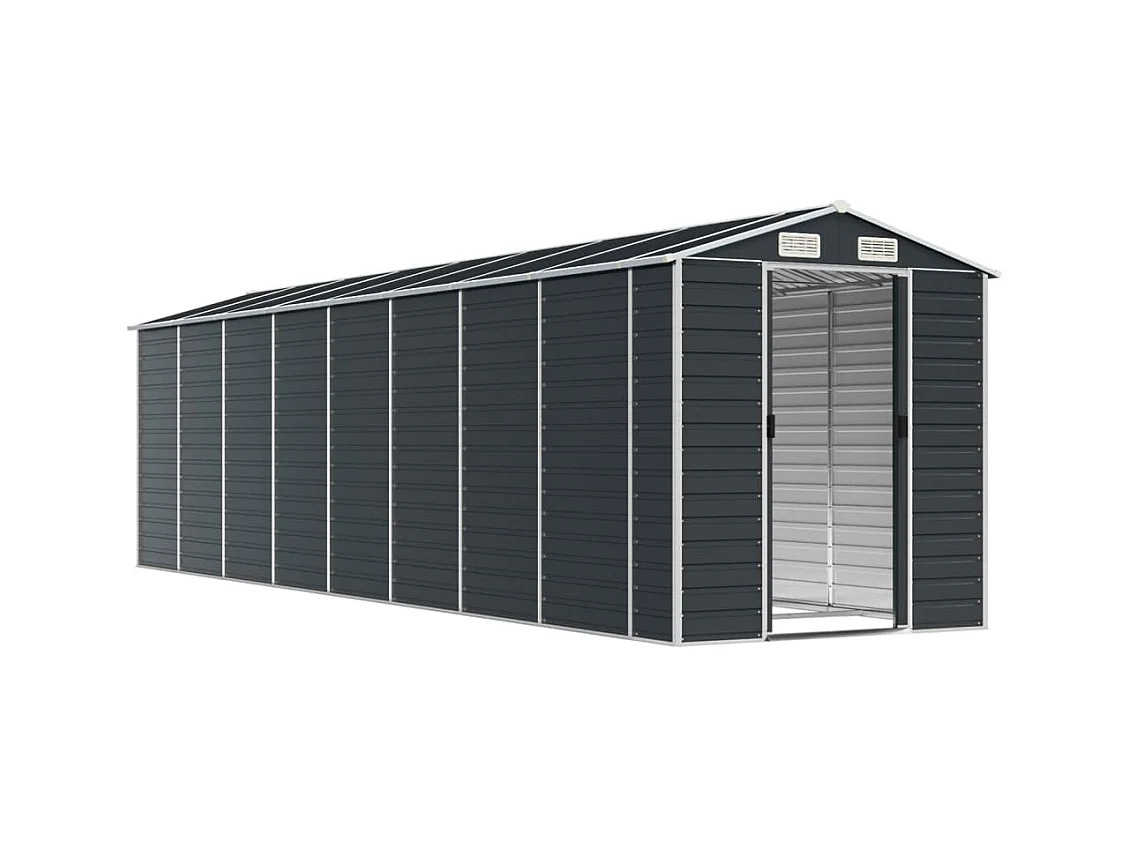 Abri de jardin anthracite 191x725x198 cm acier galvanisé