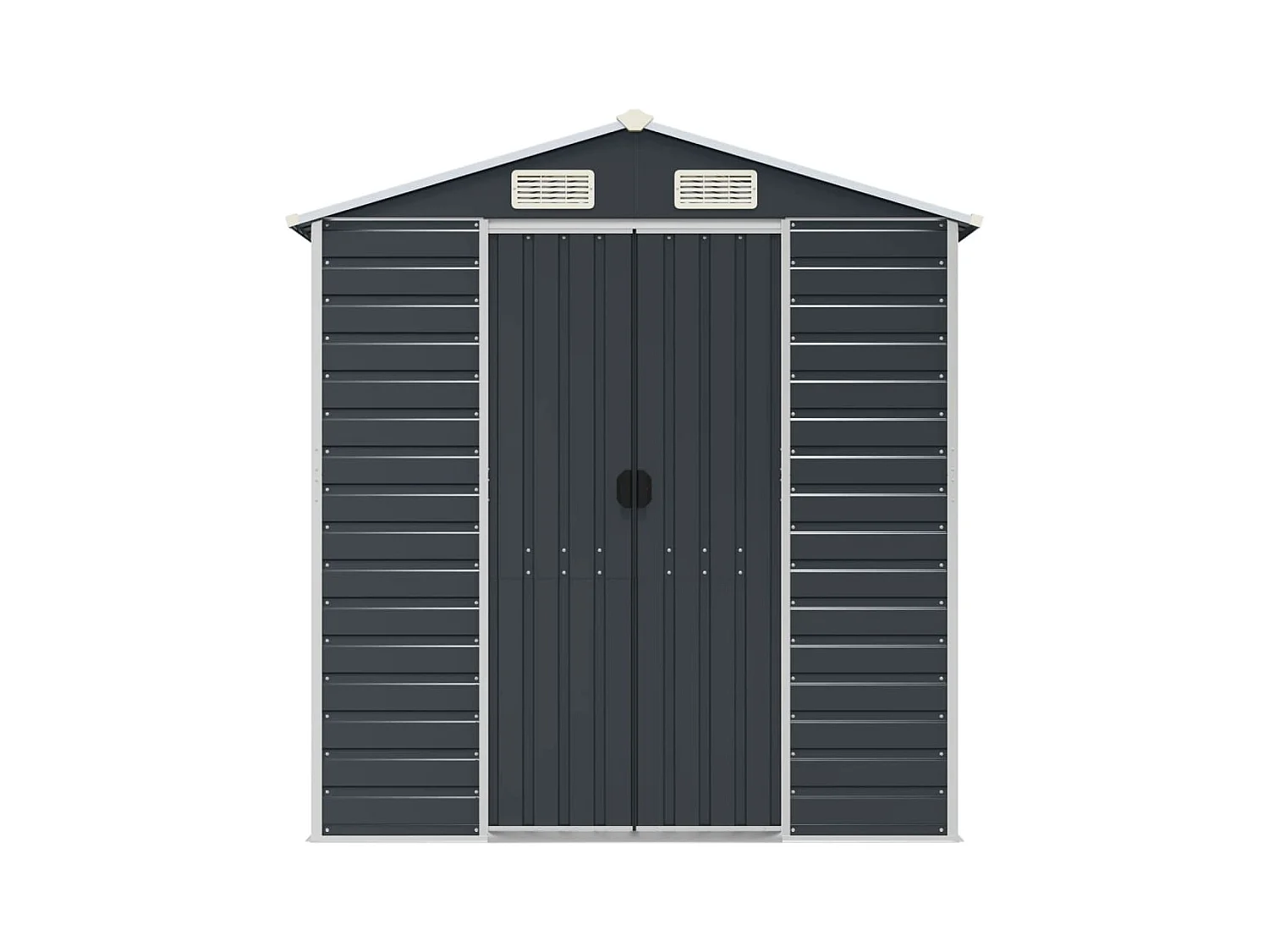 Abri de jardin anthracite 191x725x198 cm acier galvanisé