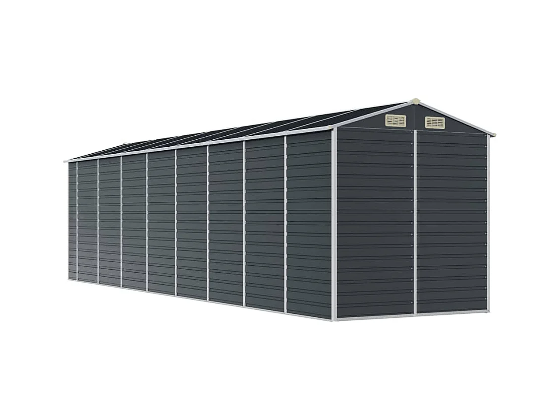 Abri de jardin anthracite 191x725x198 cm acier galvanisé