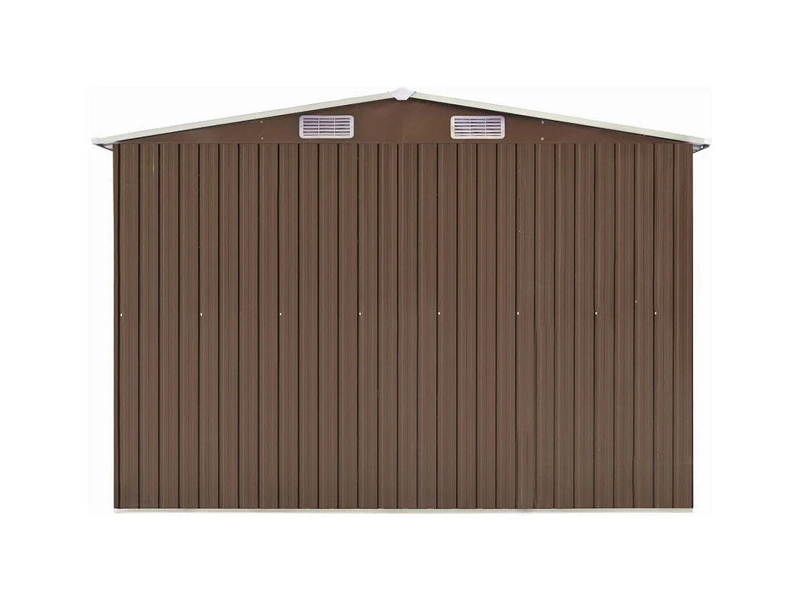 Abri de jardin 257x392x181 cm Métal Marron
