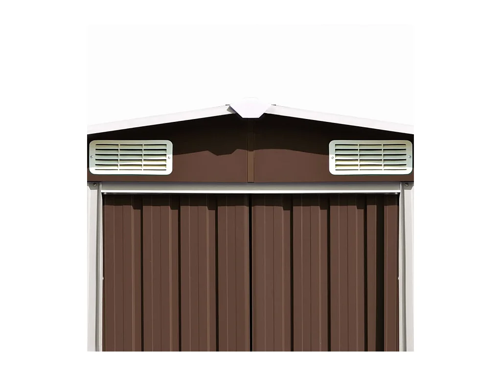 Abri de jardin 257x392x181 cm Métal Marron