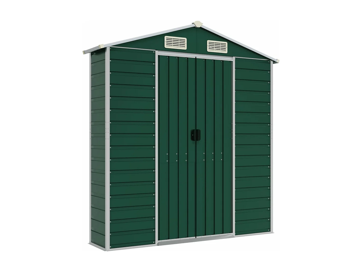 Abri de jardin vert 191x725x198 cm acier galvanisé