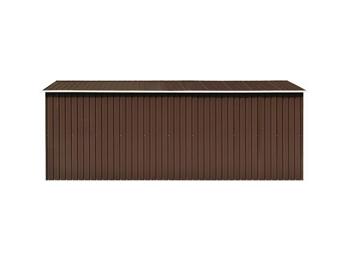 Abri de jardin 257x489x181 cm Métal Marron