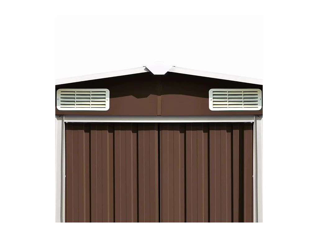 Abri de jardin 257x489x181 cm Métal Marron
