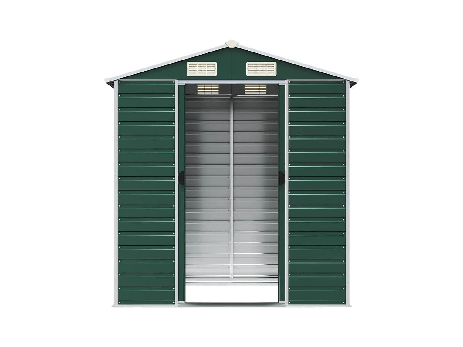 Casetta da giardino verde 191x130x198 cm in acciaio zincato