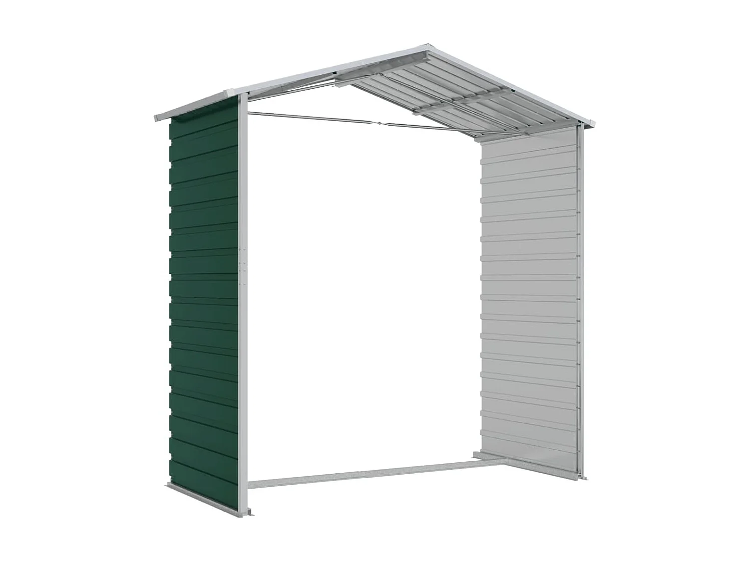 Casetta da giardino verde 191x130x198 cm in acciaio zincato