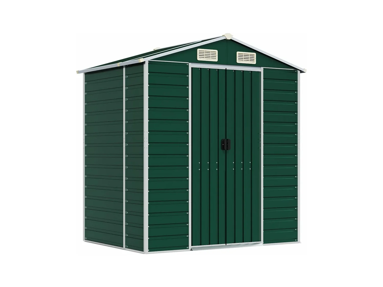 Abri de jardin vert 191x130x198 cm acier galvanisé