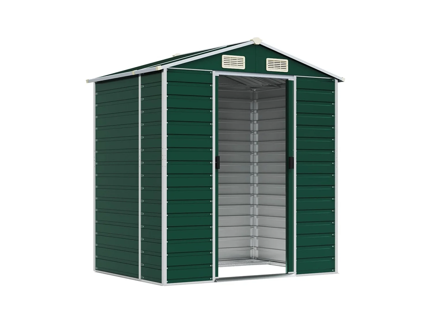 Abri de jardin vert 191x130x198 cm acier galvanisé