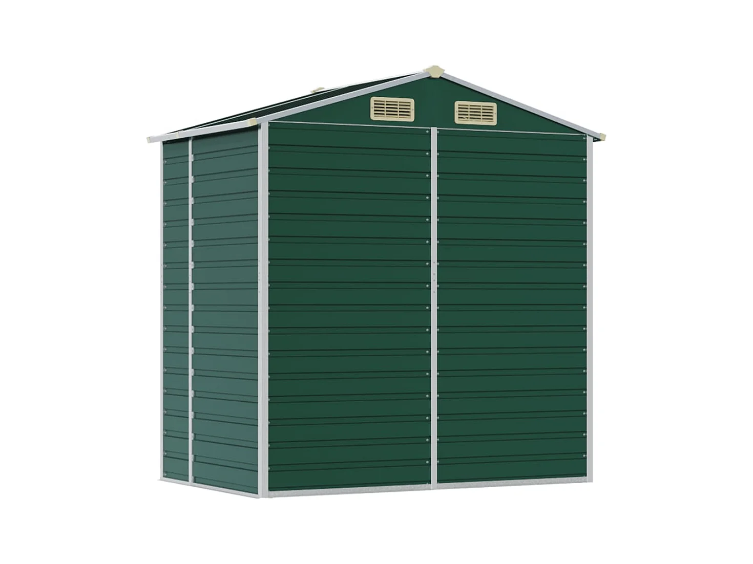 Abri de jardin vert 191x130x198 cm acier galvanisé