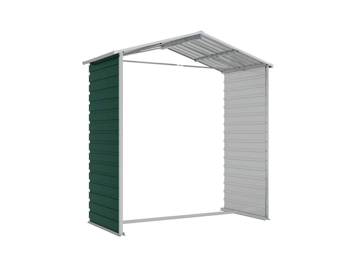 Abri de jardin vert 191x130x198 cm acier galvanisé