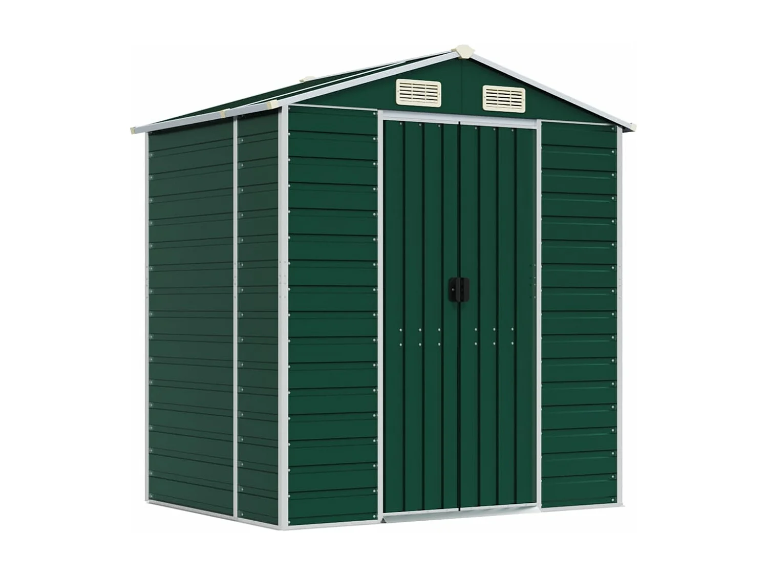 Abri de jardin vert 191x130x198 cm acier galvanisé