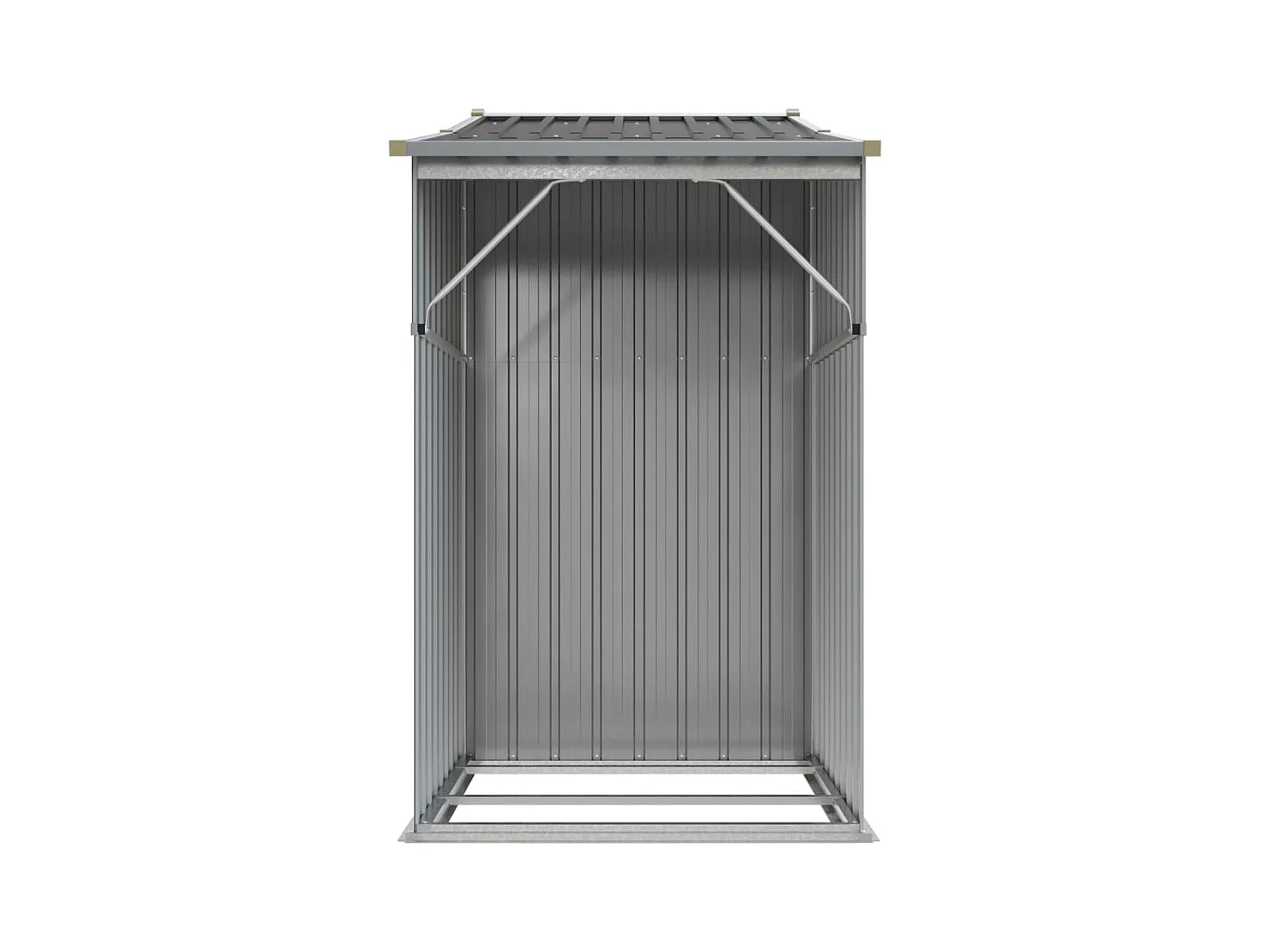 Abri de jardin gris 277x93x179 cm acier galvanisé