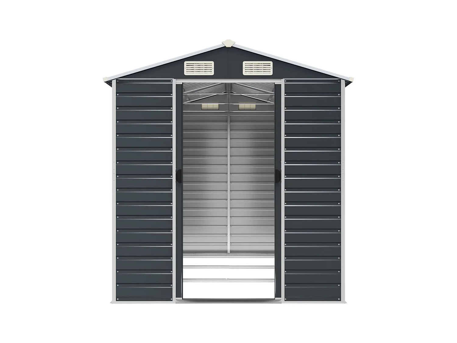 Abri de jardin anthracite 191x300x198 cm acier galvanisé