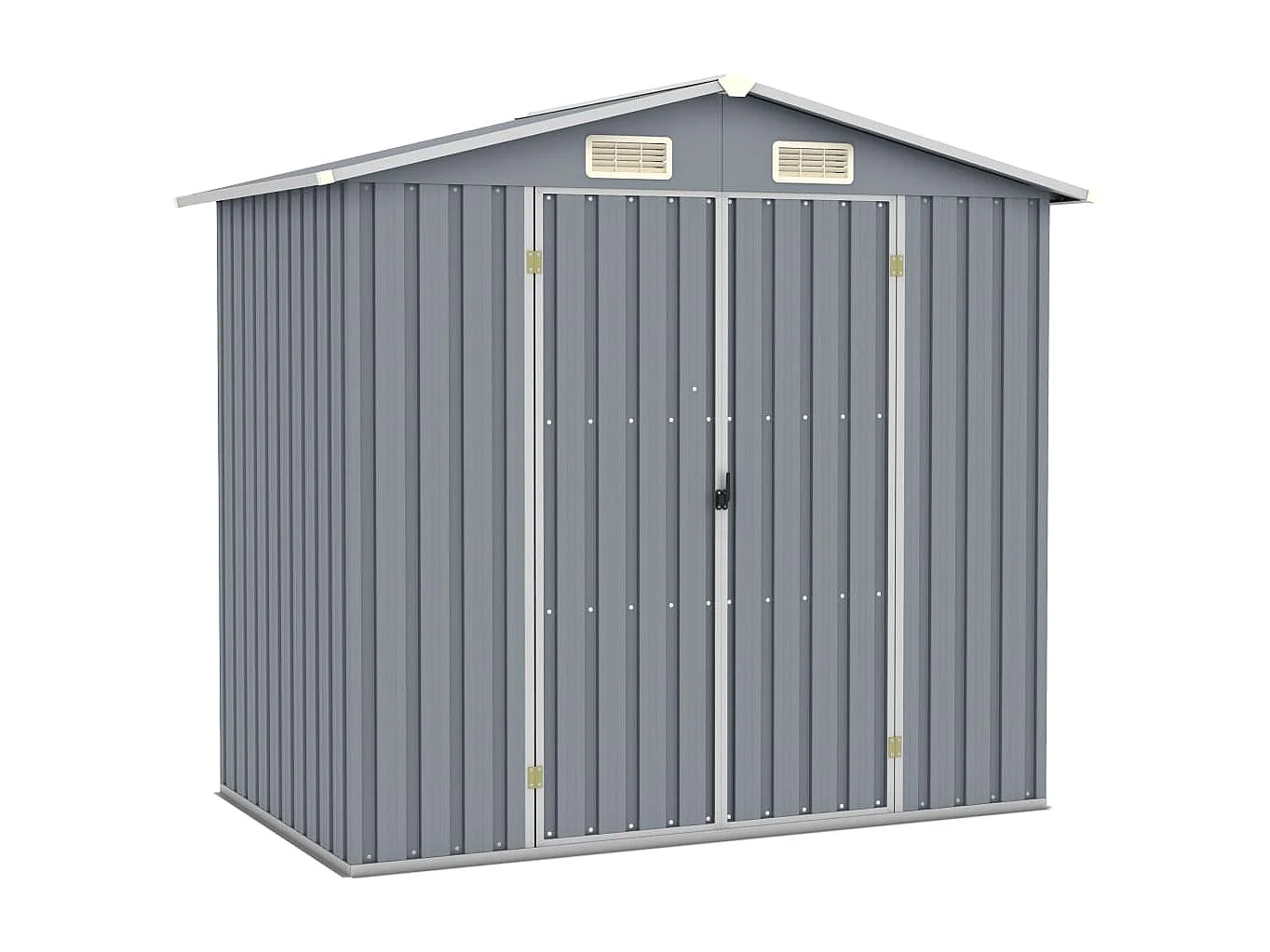 Abri de jardin Gris 205x129x183 cm Acier galvanisé