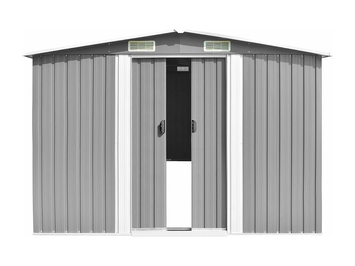 Abri de jardin 257x580x181 cm Métal Gris