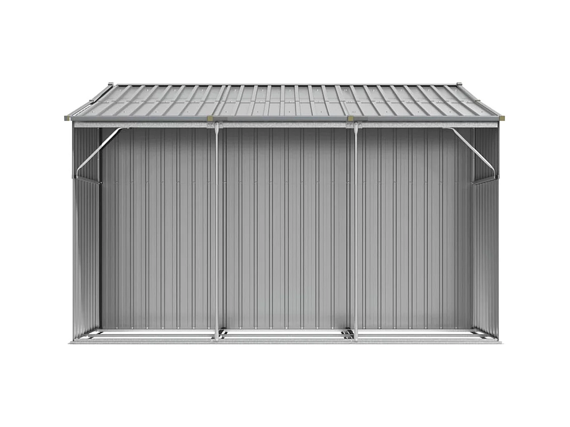 Abri de jardin gris 277x279x179 cm acier galvanisé