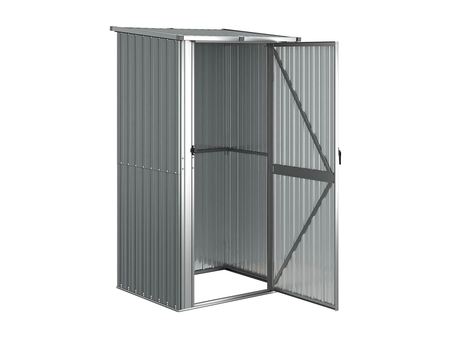 Casetta da giardino Grigio 118,5x97x209,5 cm Acciaio zincato