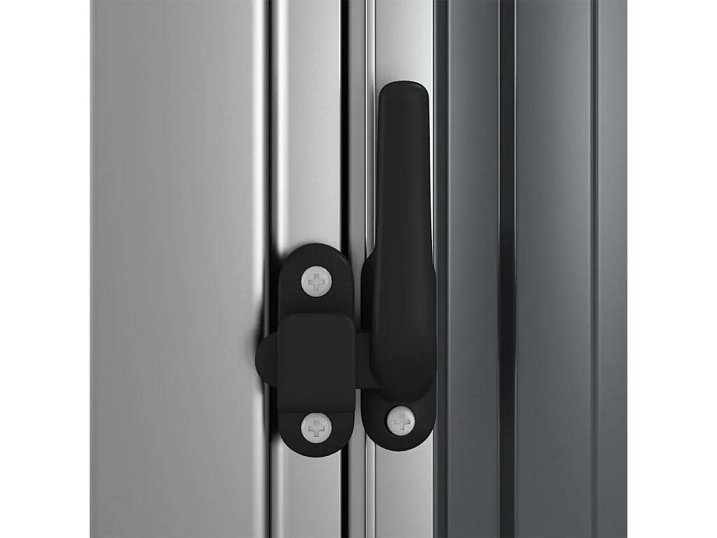 Casetta da giardino Grigio 118,5x97x209,5 cm Acciaio zincato