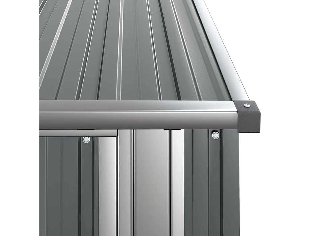 Casetta da giardino Grigio 118,5x97x209,5 cm Acciaio zincato