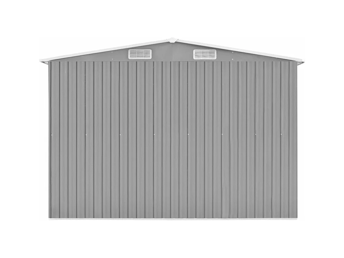 Abri de jardin 257x489x181 cm Métal Gris