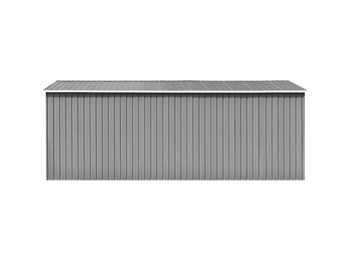 Abri de jardin 257x489x181 cm Métal Gris