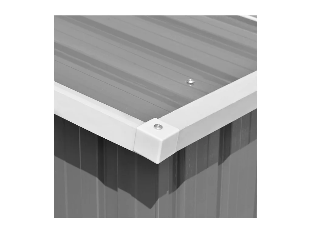 Abri de jardin 257x489x181 cm Métal Gris