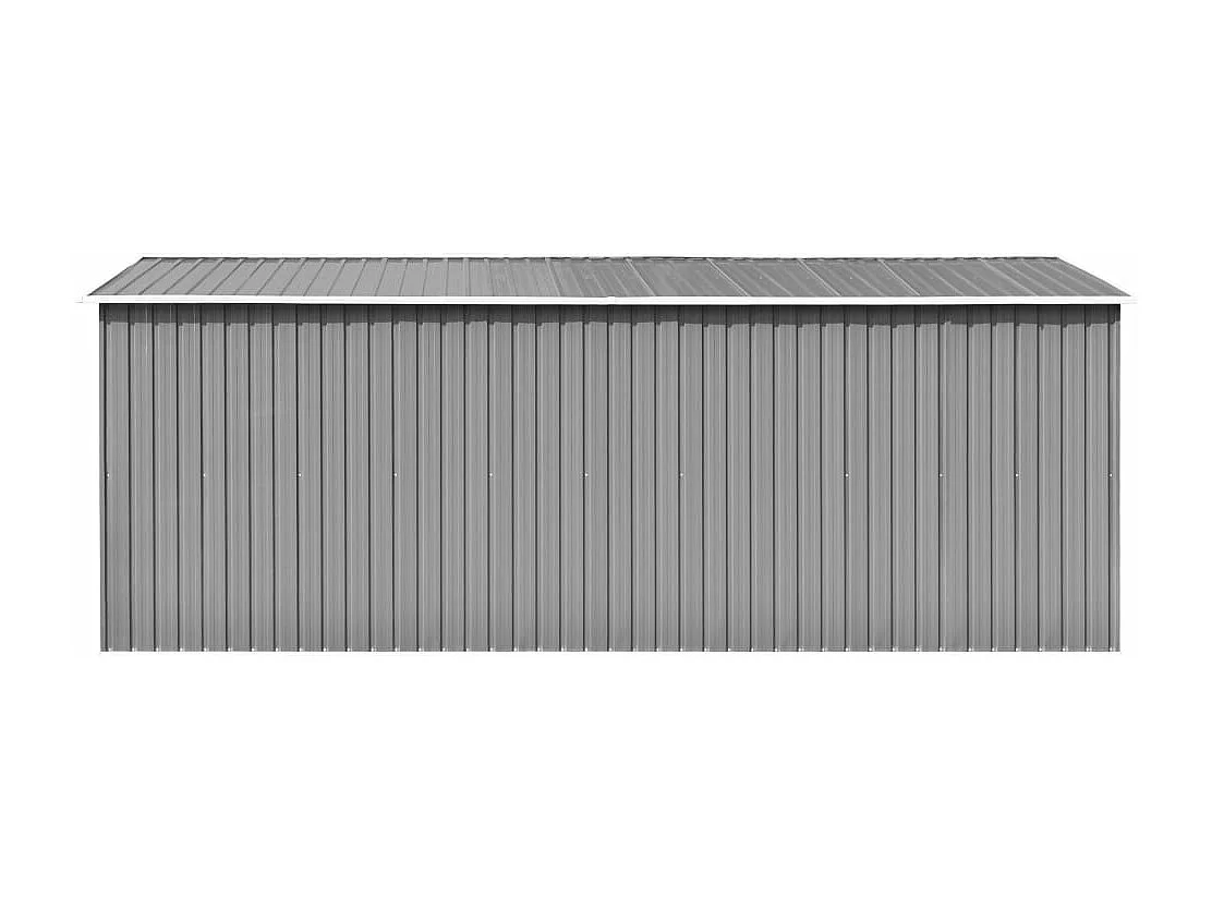 Casetta da giardino 257x489x181 cm Metallo grigio