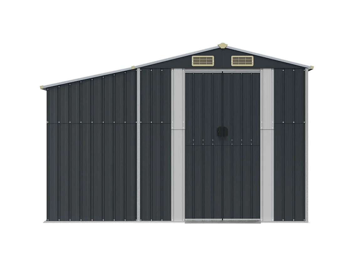 Abri de jardin anthracite 277x192,5x179 cm acier galvanisé
