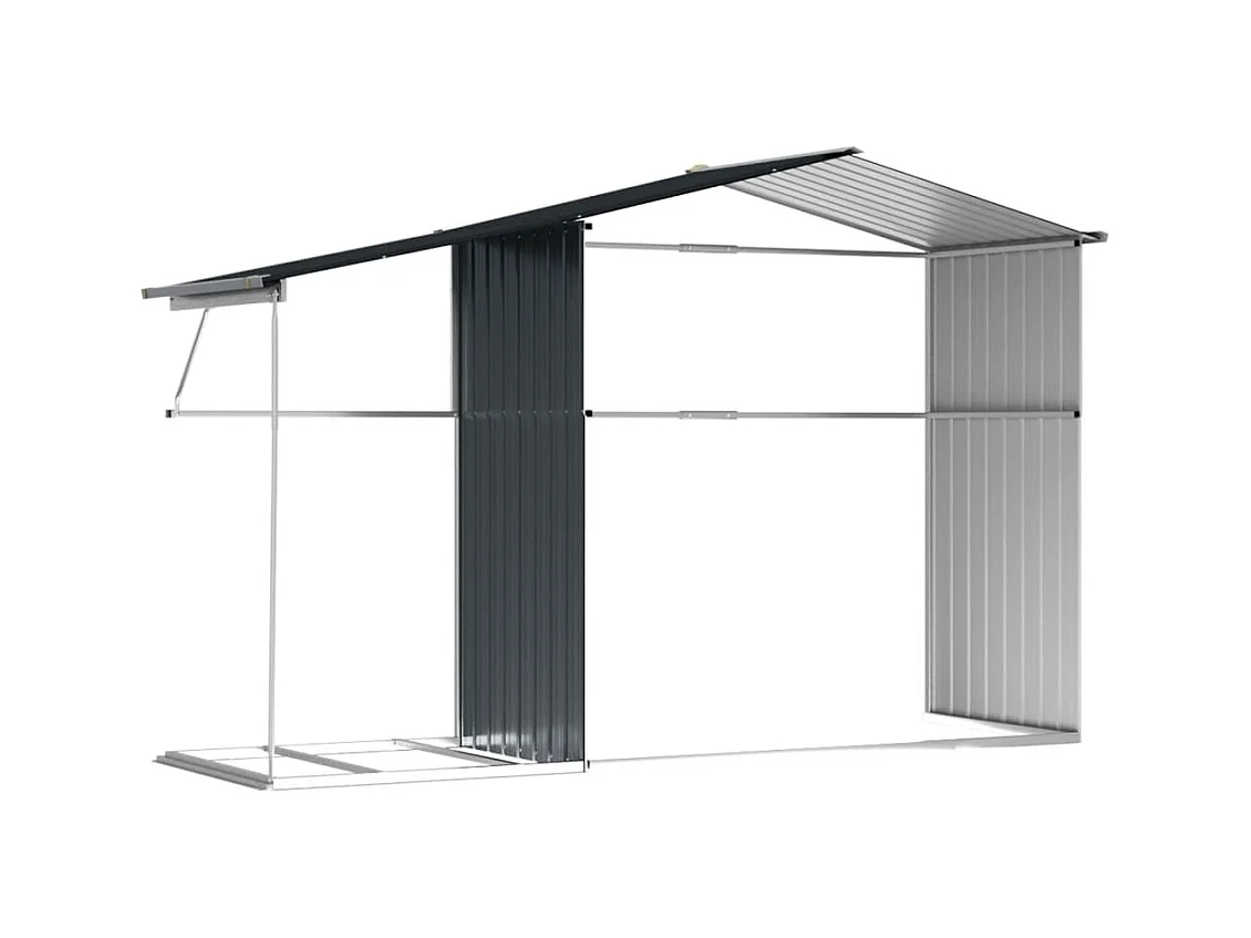 Abri de jardin anthracite 277x192,5x179 cm acier galvanisé