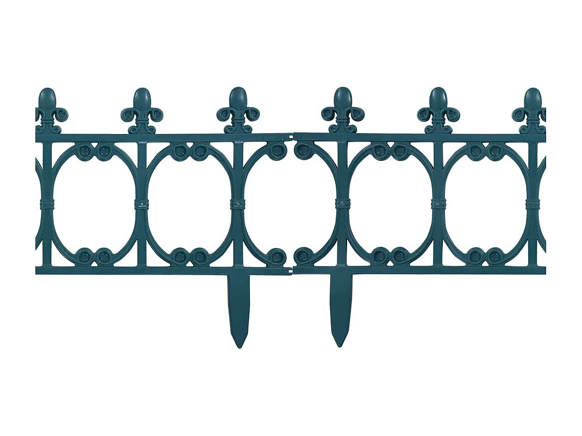 Bordures de jardin 16 pcs Vert 10 m PP