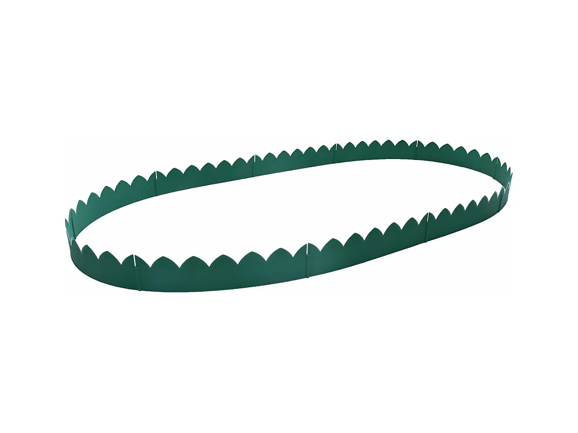 Bordures de jardin 10 pcs Vert 65x15 cm PP