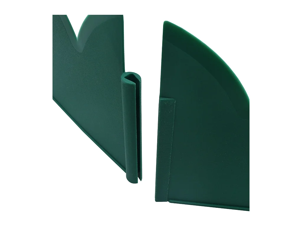 Bordures de jardin 10 pcs Vert 65x15 cm PP