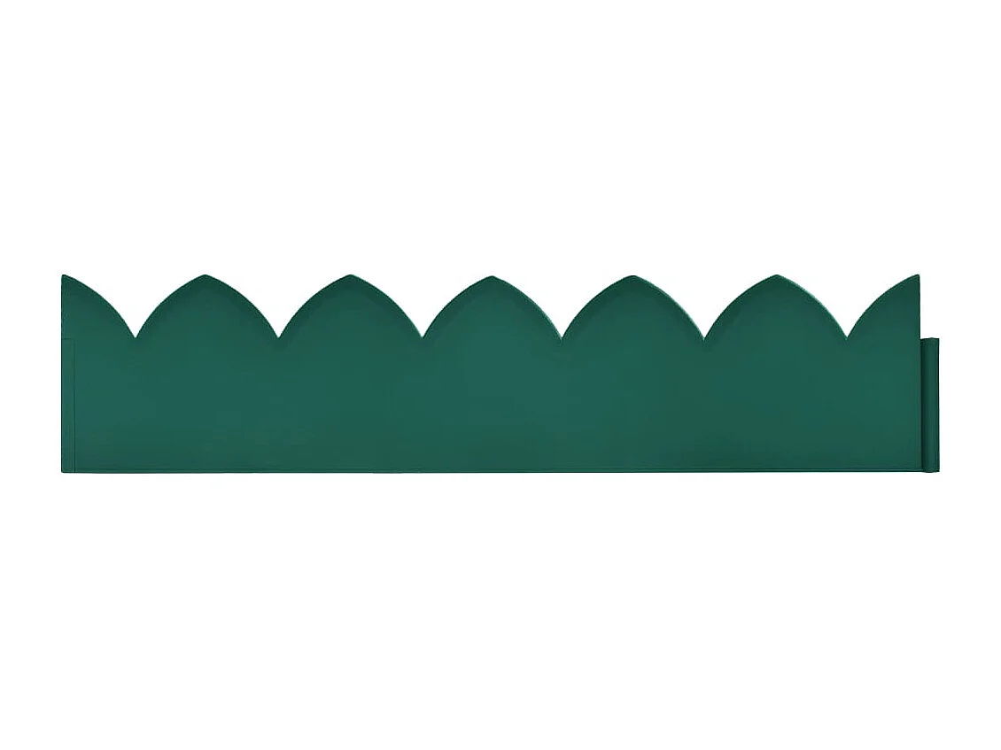 Bordures de jardin 10 pcs Vert 65x15 cm PP