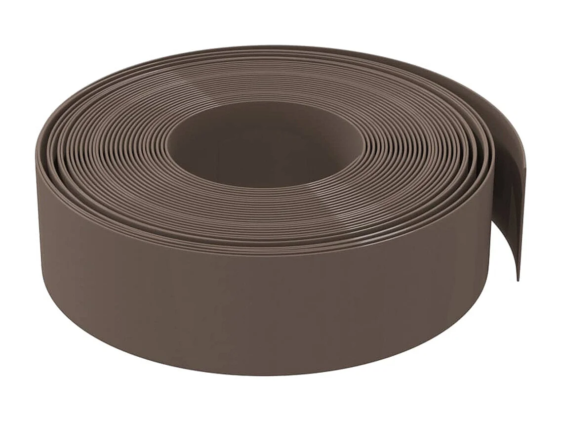 Bordure de jardin marron 10 m 15 cm polyéthylène