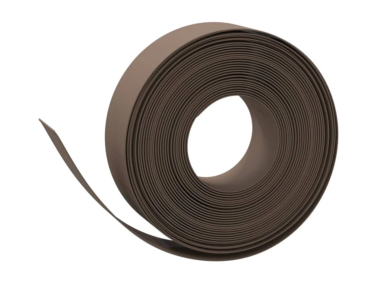 Bordure de jardin marron 10 m 15 cm polyéthylène