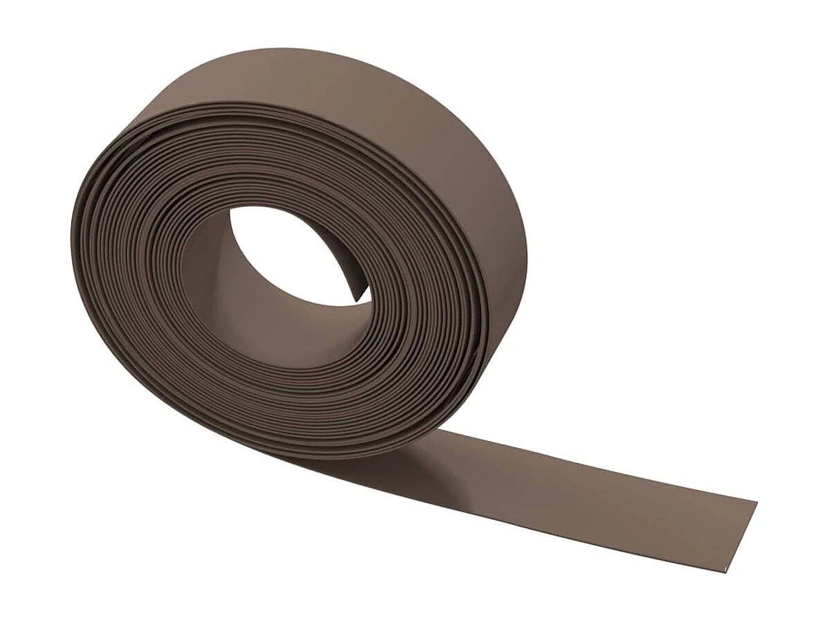 Bordure de jardin marron 10 m 15 cm polyéthylène