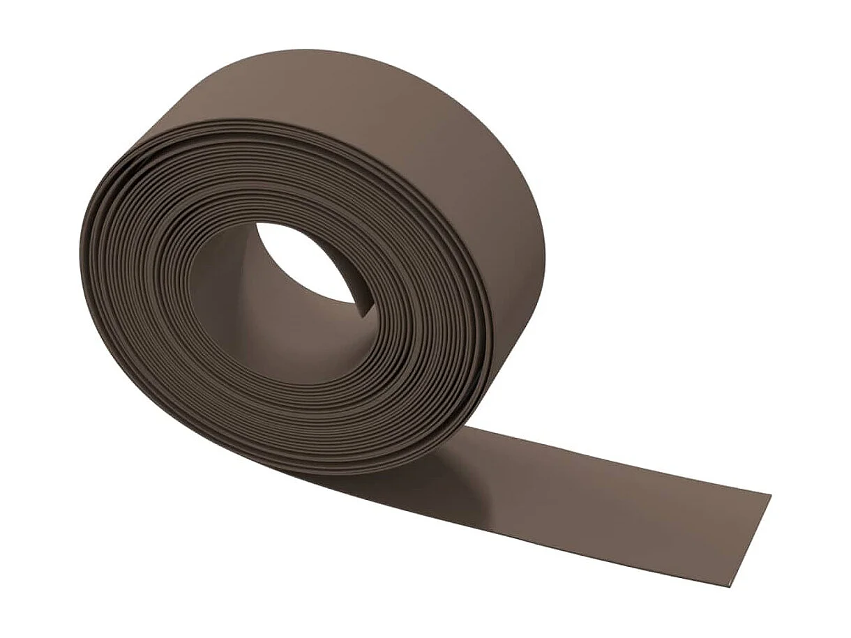 Bordure de jardin marron 10 m 20 cm polyéthylène