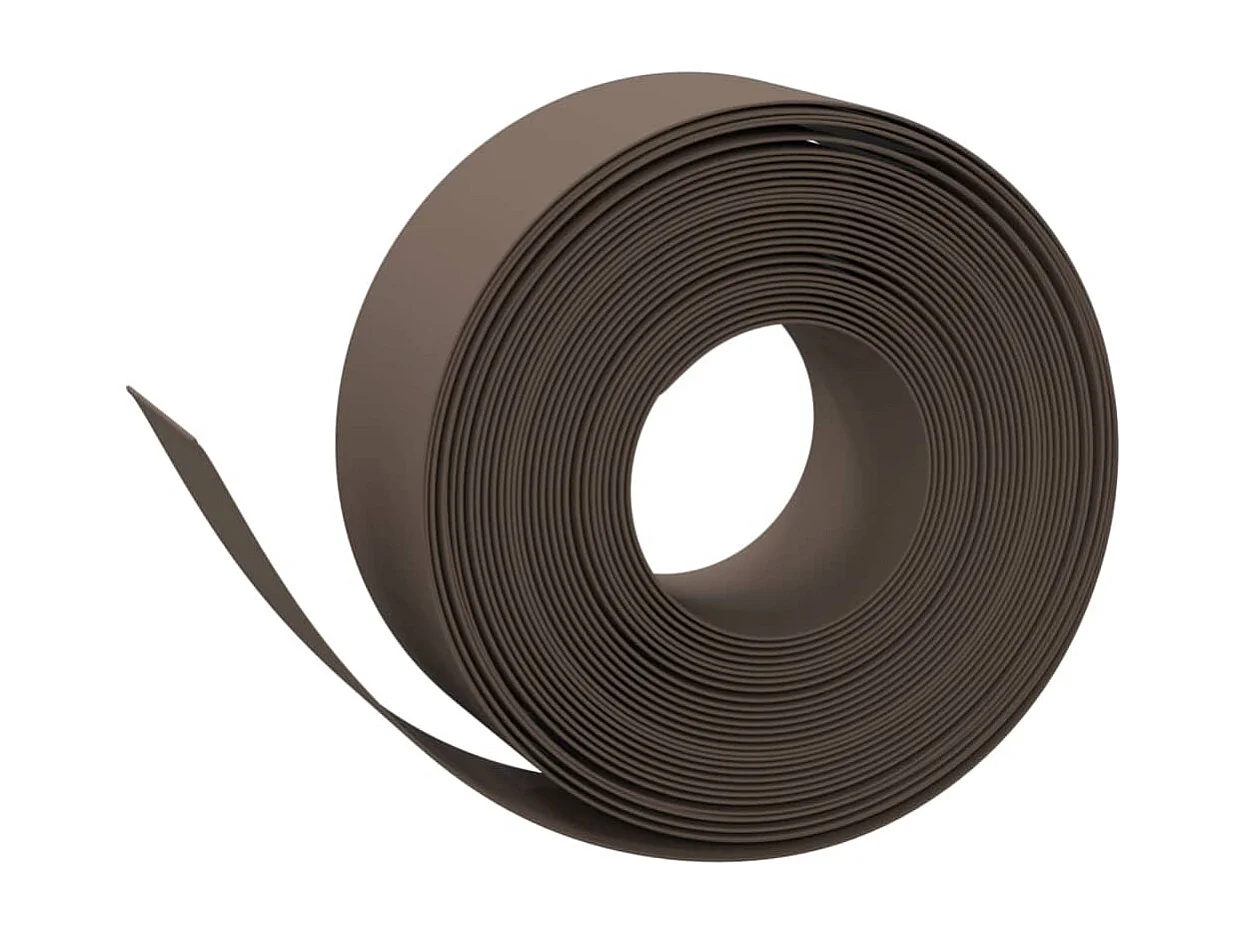 Bordure de jardin marron 10 m 20 cm polyéthylène