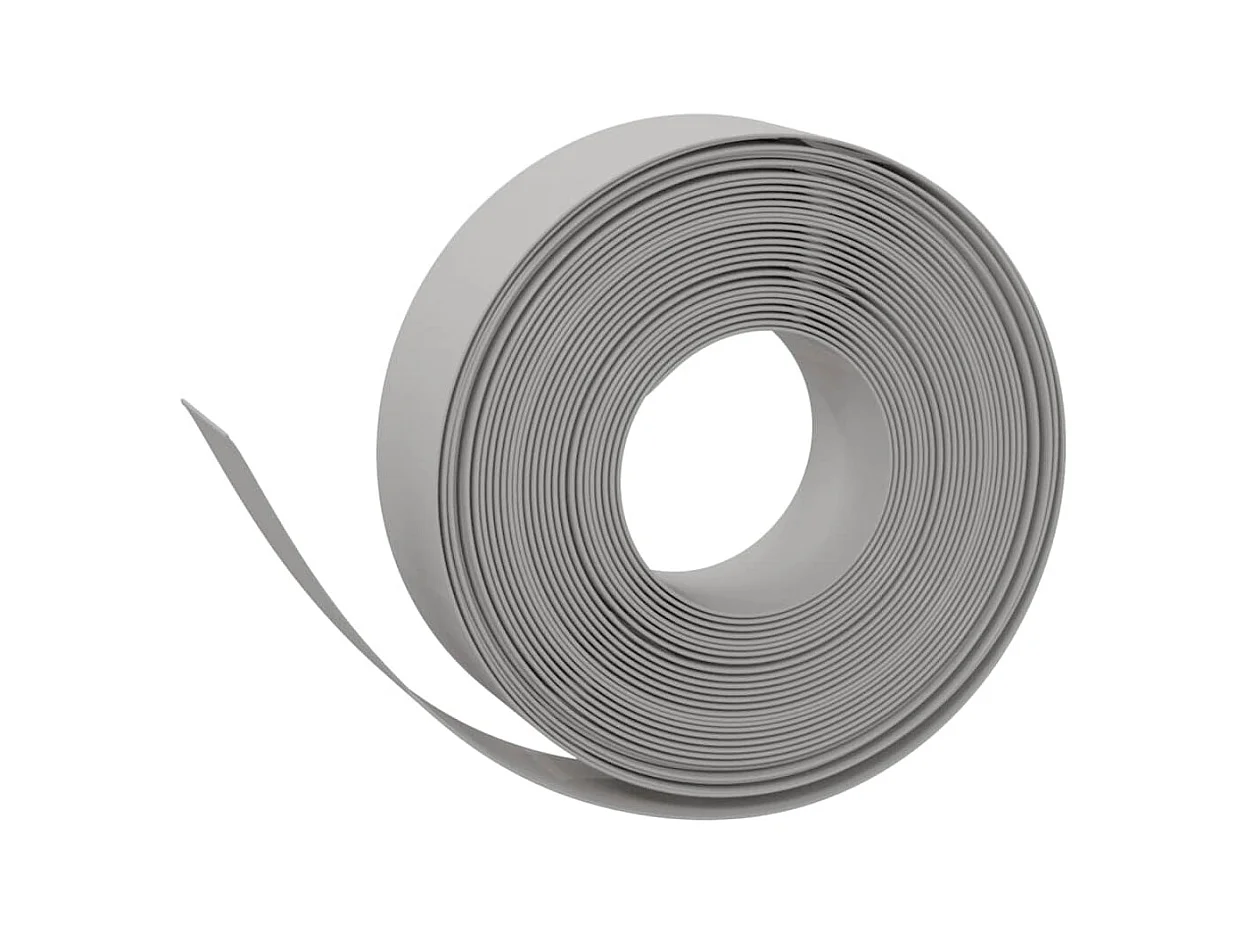 Bordure de jardin gris 10 m 15 cm polyéthylène