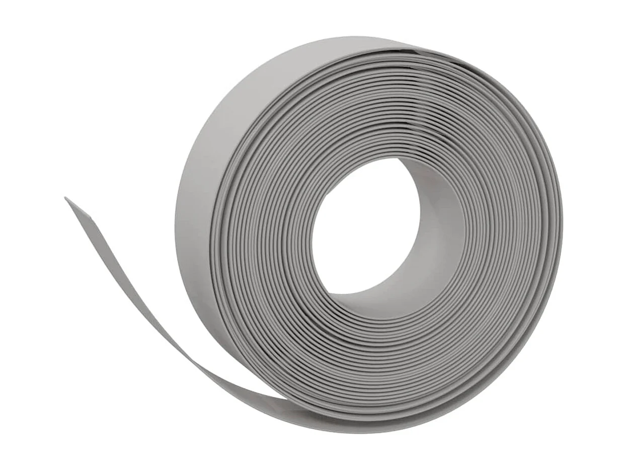 Bordure de jardin gris 10 m 15 cm polyéthylène