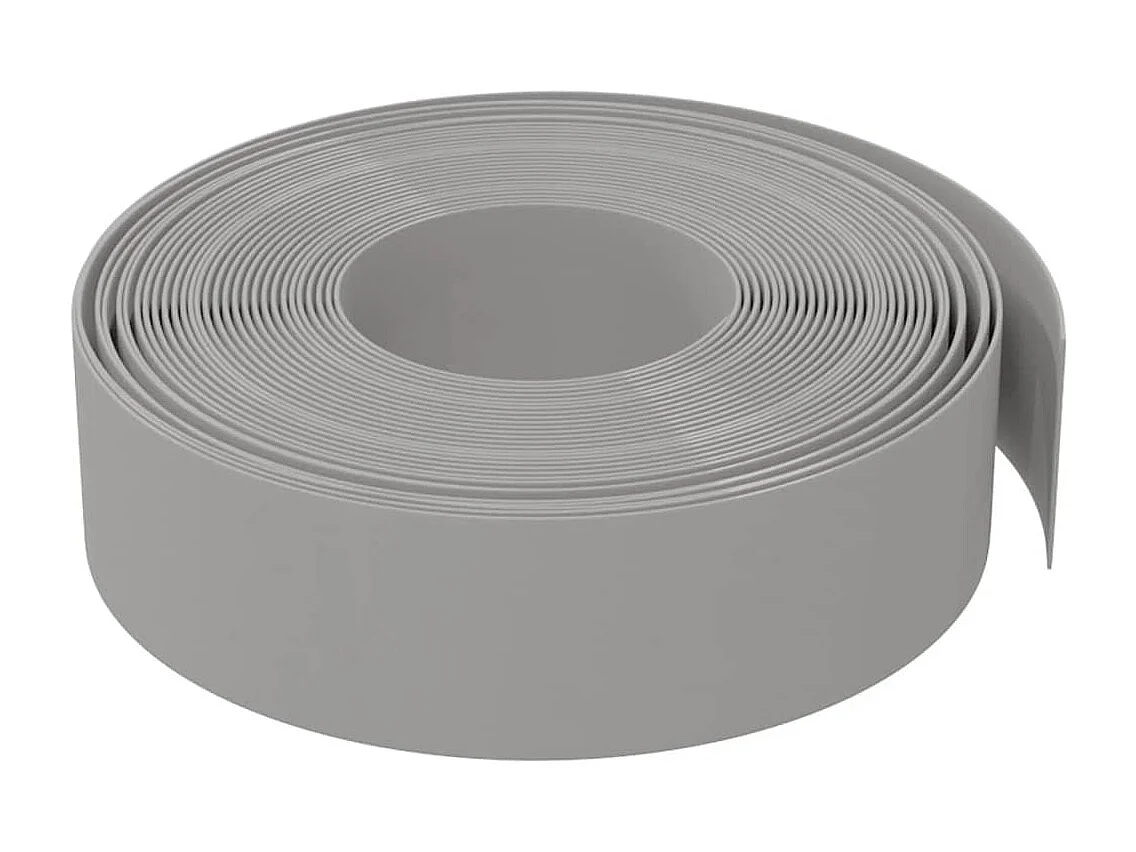 Bordure de jardin gris 10 m 15 cm polyéthylène