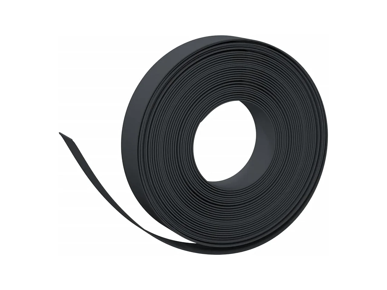Bordura da giardino nera 10 m 10 cm polietilene