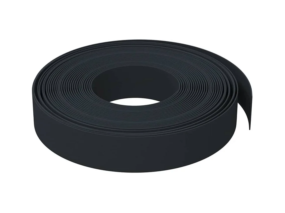 Bordura da giardino nera 10 m 10 cm polietilene