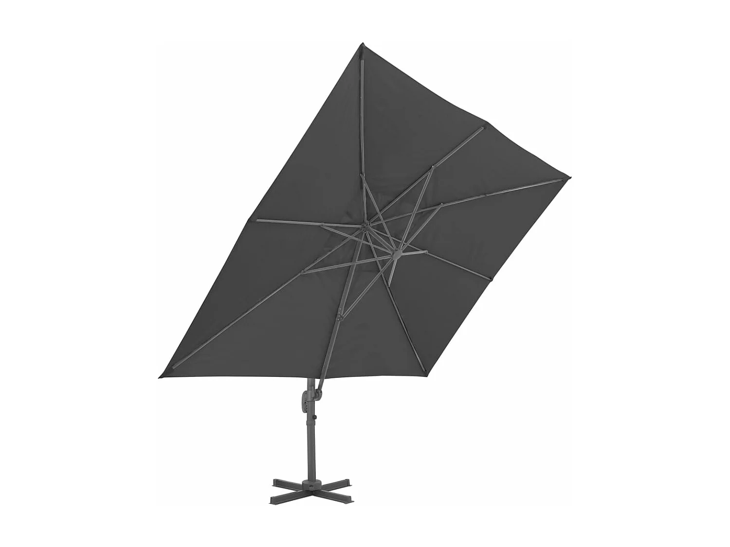 Gartensonnenschirm mit tragbarem Ständer anthrazit