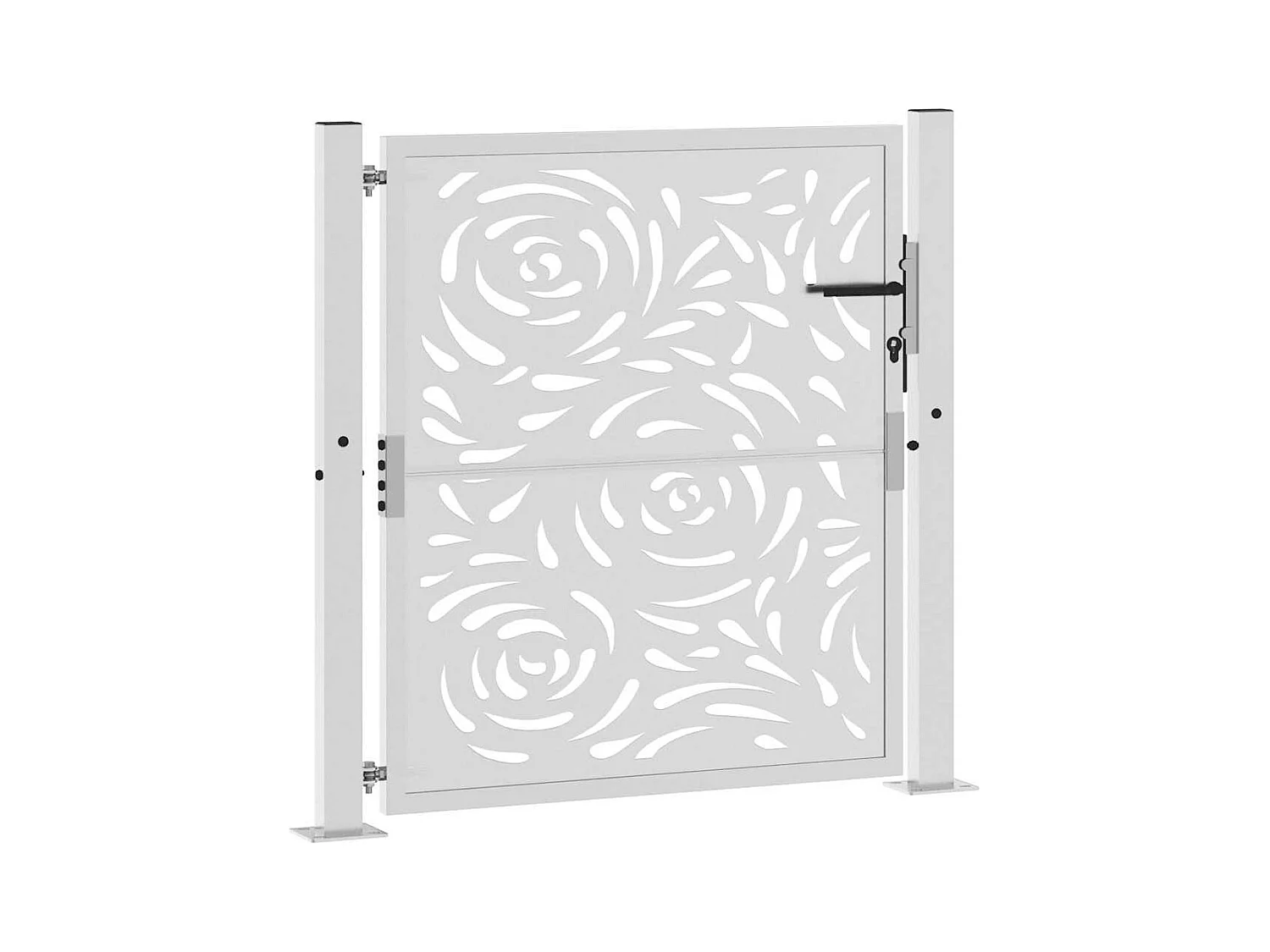 Porte jardin acier résistant aux intempéries conception flamme