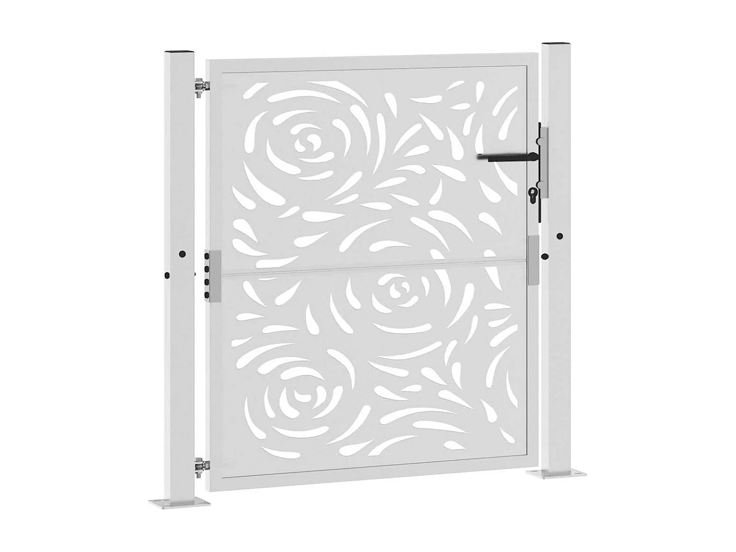 Porte jardin acier résistant aux intempéries conception flamme