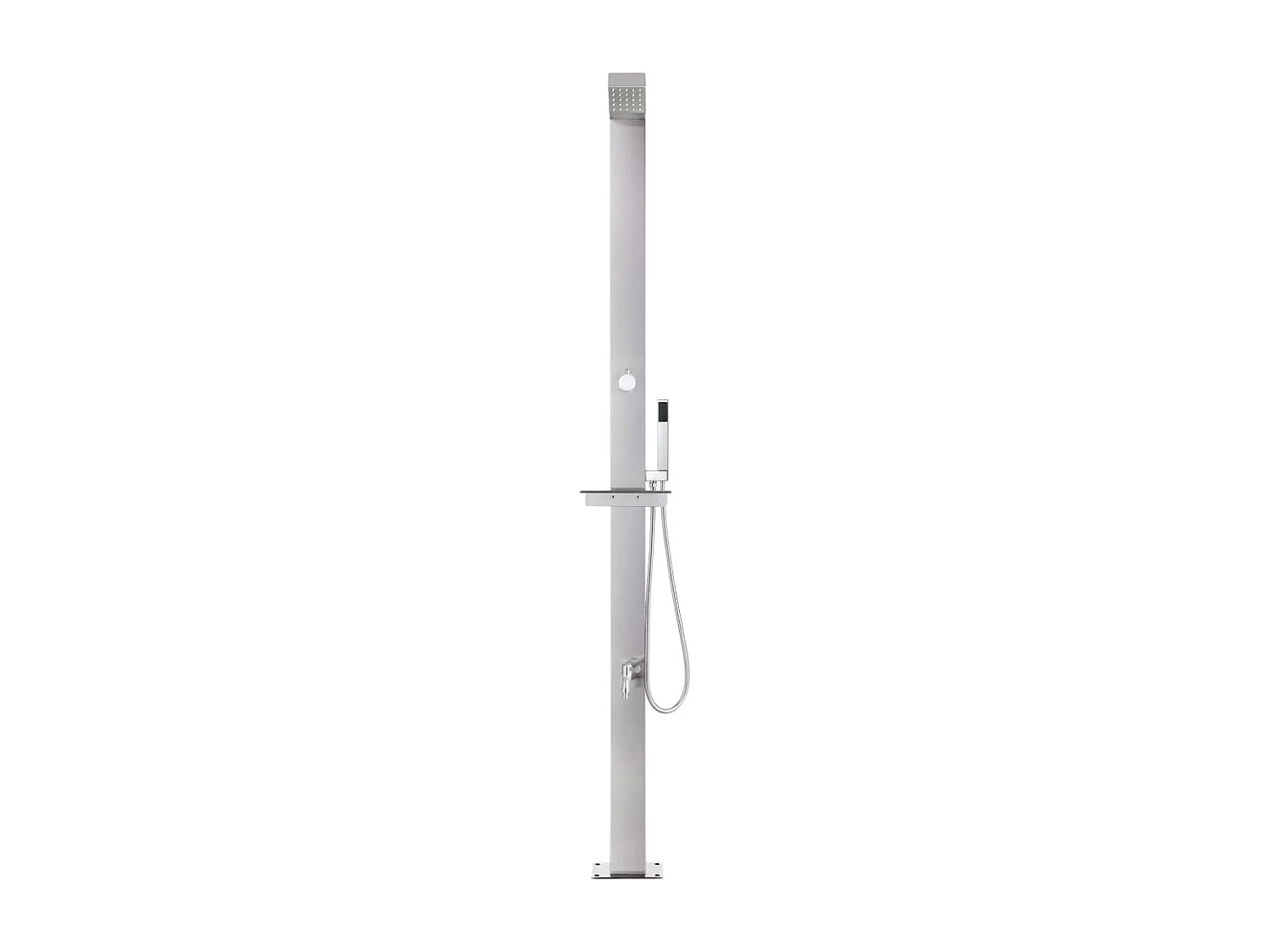 Douche de jardin 220 cm Acier inoxydable