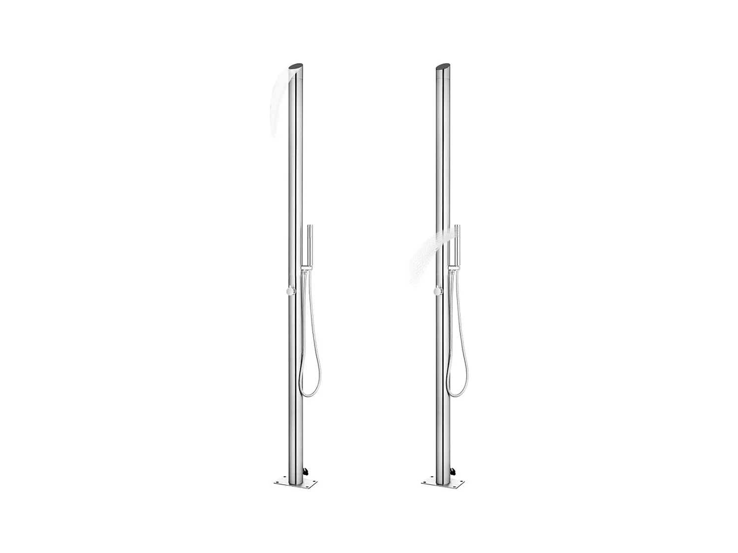 Douche de jardin 220 cm Acier inoxydable