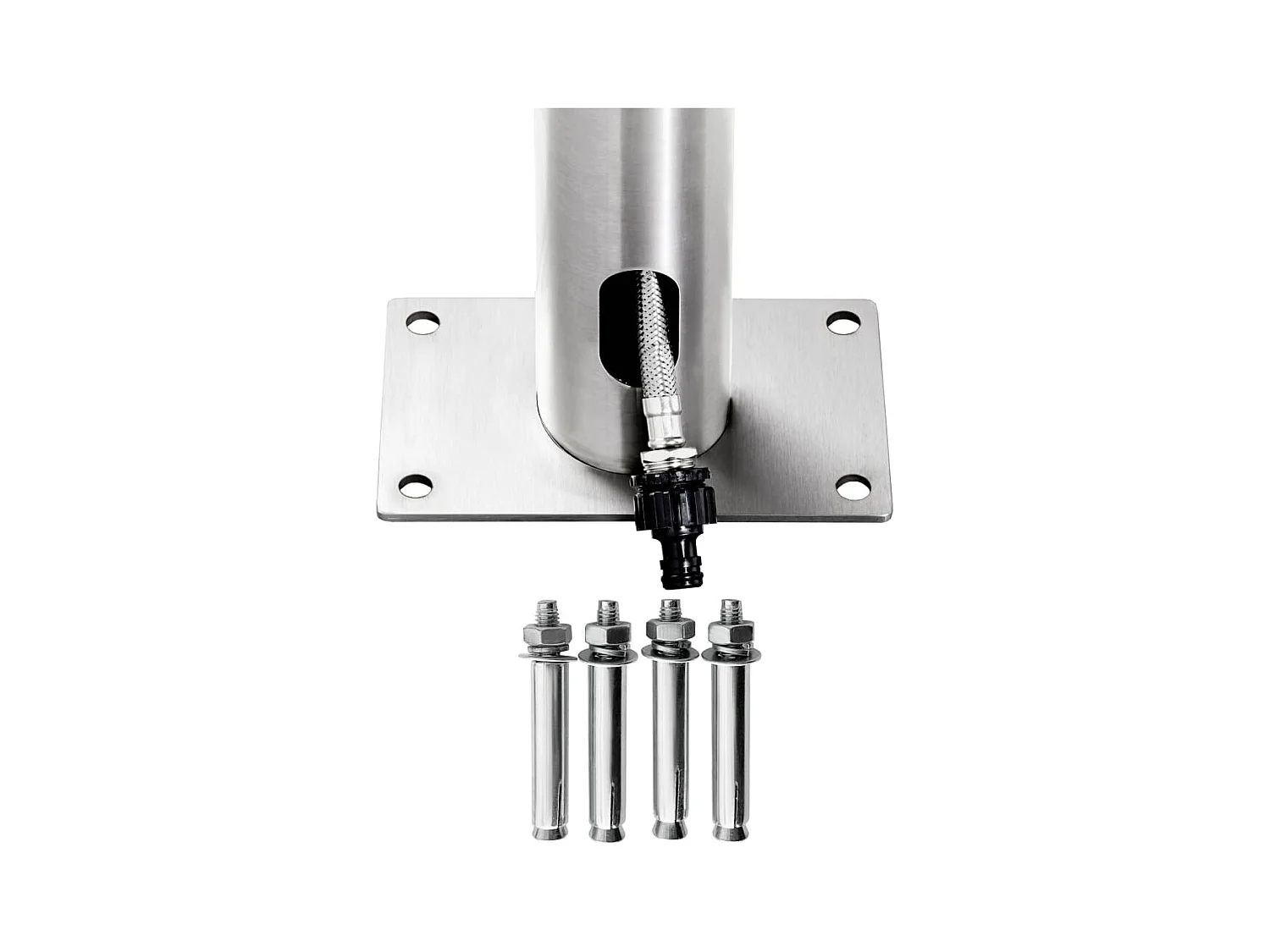 Douche de jardin 220 cm Acier inoxydable