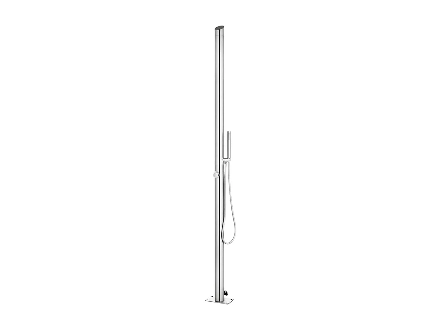 Doccia da giardino 220 cm Acciaio inox